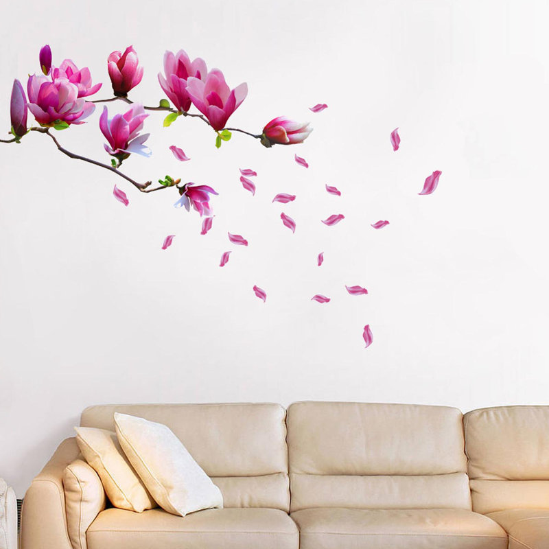 Ebern Designs Magnolia Flower Wall Decal & Reviews Wayfair